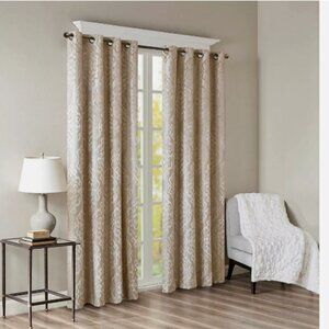 SUN SMART Mirage Total Blackout Single Window Curtain, Champagne, 50"W X 108"L